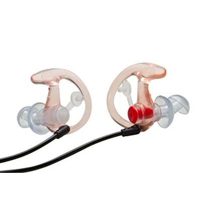 Image of Surefire Sonic Ear Defenders EP3 Plus Noise Cancelling Headphones 24db NRR Hearing Protection for Shooting, Hunting or Construction, Ideal Men, Women and Adults, Medium, Clear