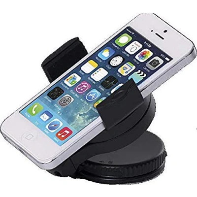 Image of Simply PH003 Universal Auto Lock Phone Holder Extra Strong Compact Size Hold Device Securely Adjust to any angle Black