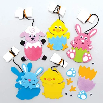 Image of Baker Ross Easter Parachutes Pack of 5, Toys for Kids (AX804)