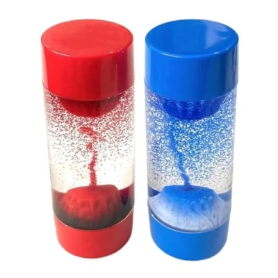 Image of Volcano Anti Gravity Liquid Sensory Timer for Autism, Needs, ADHD, Stress Relief, Anxiety. Autism Toy and Special Needs. (Red)