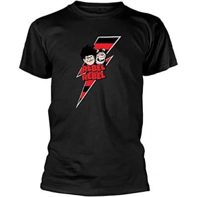 Image of Beano Dennis The Menace Rebel Men&#039;s T Shirt Unisex Black Tee S
