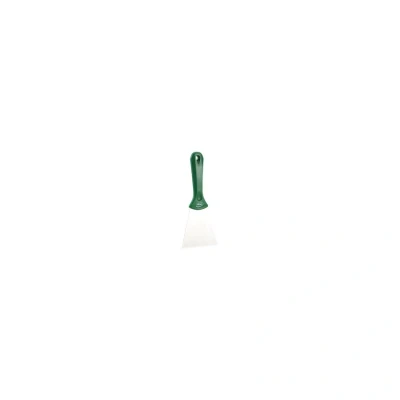 Image of Vikan 40092 Stainless Steel Hand Scraper, Green, 235mm Length, 100mm Width, 22mm Height