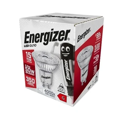 Image of Energizer Dimmable LED Energy Saving Lightbulb, GU10, 5.5 W, Cool White