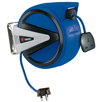 Image of Draper 230V Retractable Electric Cable Reel, 20m