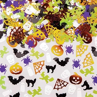 Image of Baker Ross AW810 Halloween Sequin Set Spooky Decorations for Arts and Craft (80G Pack), Assorted