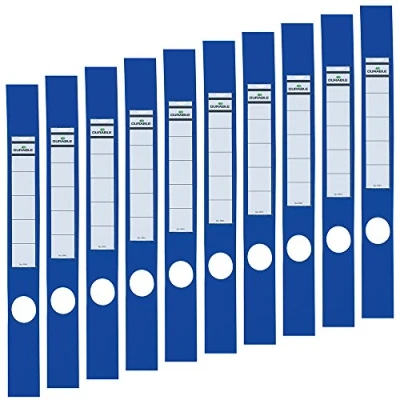 Image of Durable 809106 Ordofix Lever Arch Spine Labels 40 x 390 mm Blue (Pack of 10)