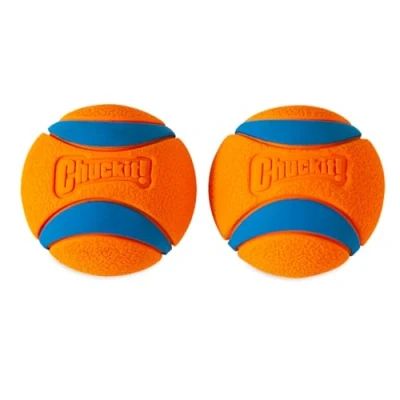 Image of Chuckit! Ultra Ball Dog Toy, Durable Rubber Balls, Launcher Thrower Compatible Interactive Toys for Dogs Boredom, Large, Pack of 2