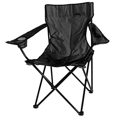 Image of Albert Austin Beach Chair Folding Camping Chairs ― Lightweight Outdoor Seat For Camping, Fishing, (Black)