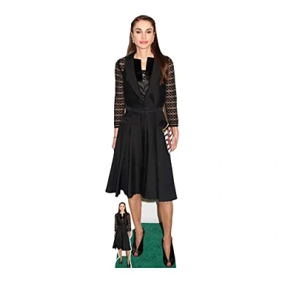Image of SC1693 Queen Rania of Jordan Black Dress Lifesize Cardboard Cutout Royal Family With Free Mini