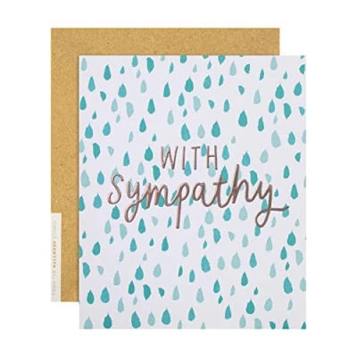 Image of Hallmark Sympathy Card Embossed Text Design