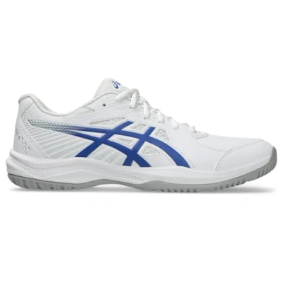 Image of ASICS Men&#039;s Court Slide 4 Sneaker, White Dark Cobalt, 6 UK