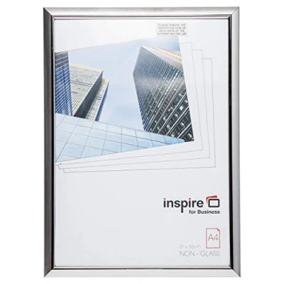 Image of EASYLOADER Silver A4 21x30 cm Certificate Photo Frame Safety Plexi Glass Picture Aperture EASA4SVP
