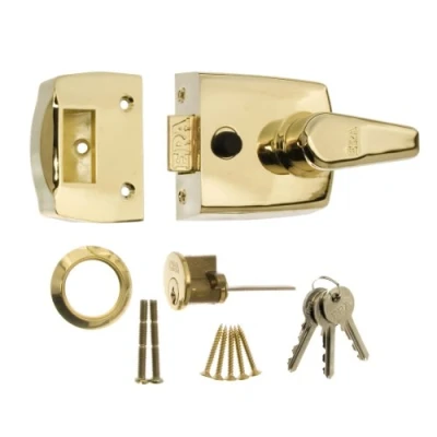 Image of ERA 1630 31 60mm High Security Replacment Nightlatch Brass Effect Body , Brown