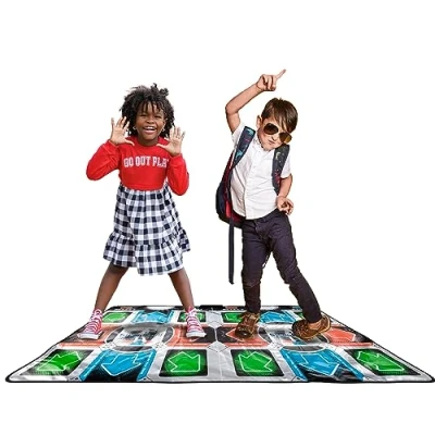 Image of Dance Mat (2 Player) for TV, Plug and Play, 9 Retro Games, 110 Songs, 3 Difficulty Levels, Fun Kids Adults, Girls, Boys &amp; Adults ThumbsUp!
