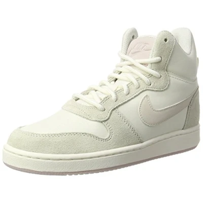 Image of Nike W Court Borough Mid Prem, Women’s Gymnastics Shoes, Beige (Sail/lt Orewood Brn/silt Red/white), 6.5 UK (40.5 EU)