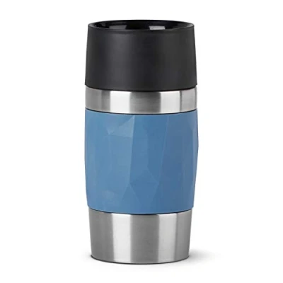 Image of Emsa N21610 Travel Mug Compact Thermo/Insulated Cup Stainless Steel 0.3 litres 4 Hours Hot 8 Cold BPA 100% Leak Proof Dishwasher Safe 360 Drinking Opening Yellow