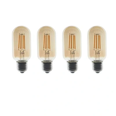 Image of ZFQ Vintage Edison LED Filament Bulb T45 4W Decorative E27 Screw Base, Gold Tinted Glass, 2700K Warm White, Equivalent 40W Tungsten Bulb, AC 220 240V, Non dimmable, 4 Pack