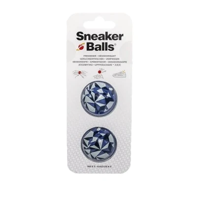 Image of Sneaker Balls Shoe Deodorizer &amp; Freshener Balls, Odor Eliminator for Shoes/Gym Bags/Lockers, Small 3.8cm Diameter, Quick Twist Action, Long Lasting 90 Day Fresh Scent Edgy Blue
