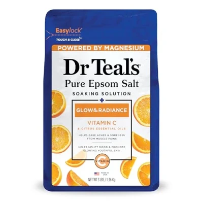 Image of Dr Teal&#039;s Epsom Salts Glow &amp; Radiance (Vitamin C) 3Lb 1.36Kg