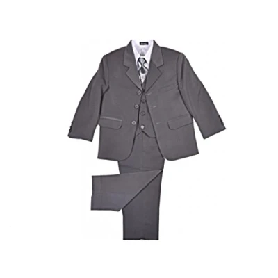 Image of Boys 5 Piece Grey Wedding Suit
