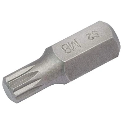 Image of Draper M8 x 30mm Spline 10mm Insert Bit for Mechanic&#039;s Sets