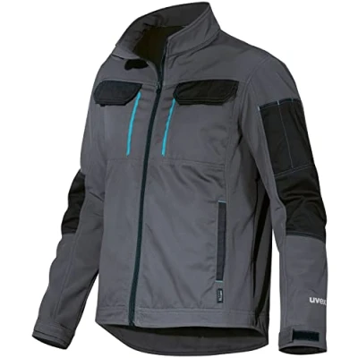 Image of Uvex Tune up Men&#039;s Softshell Work Jacket Breathable &amp; Water Resistant, gray, L