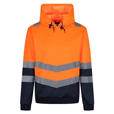 Image of Regatta Professional Men&#039;s Hi Vis Overhead Hoodie Orange