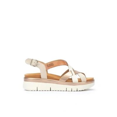 Image of Palma Leather Women&#039;s Slingback Wedge Sandals