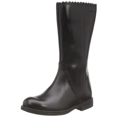 Image of Geox Girls Jr Agata Boots, Black, 5 UK Child