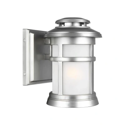 Image of Newport Outdoor 1 Light Wall Lantern, Painted Brushed Steel, IP44, E27