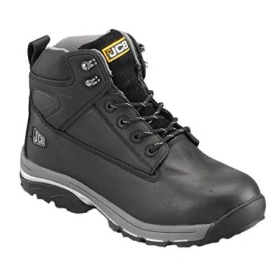 Image of JCB Mens Fast Track Waterproof Leather Steel Toe Boots (7) (Black)