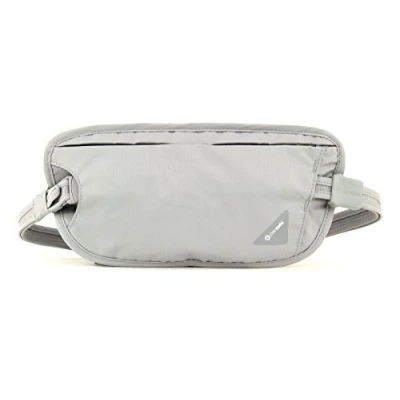 Image of Pacsafe Coversafe X100 Waist Wallet Canvas &amp; Beach Tote Bag, 27 cm, Grey