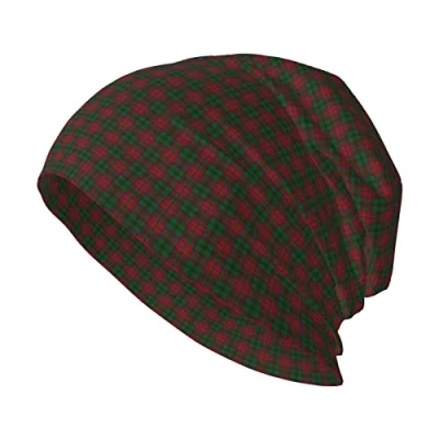 Image of Oudrspo Unisex Beanie Hat Clan MacCulloch Scottish Tartan Plaid Warm Slouchy Knit Headwear Gift for Adult