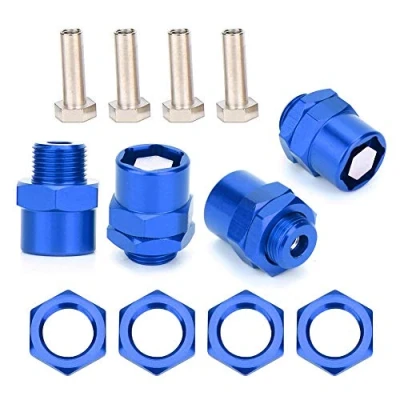 Image of Keenso RC Wheel Hex Adapter, 1/10 Car 12mm to 17mm Hub Adapter Fit for Sakura D4 HSP 94123 Model(Blue)