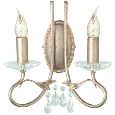 Image of Christina 2 Light Indoor Candle Wall Silver, Gold, E14