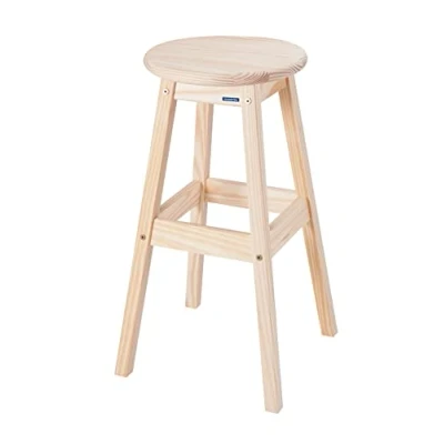 Image of Tramontina Natural Pine Wood Counter Stool Ø 40 x 70.8cm
