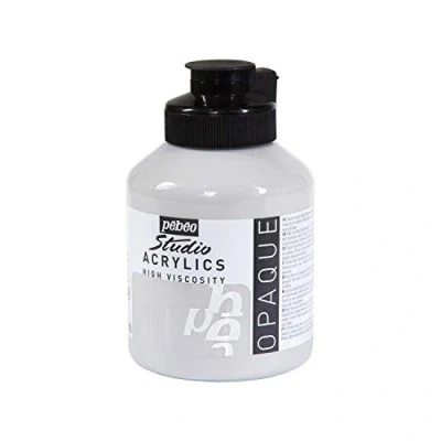 Image of Pébéo Studio Acrylics Fine Acrylic Paint Grey Neutral Grey, 500 ml, (Pack of 1)
