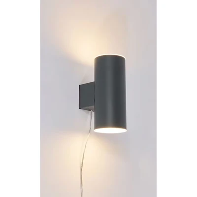 Image of Eldon Solar 3000k LED Outdoor Up Down Wall Lamp Anthracite IP44