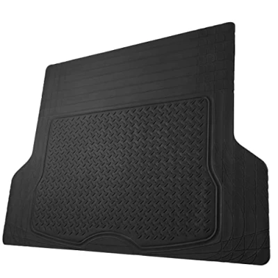 Image of Rubber Car Boot Mat Liner (137cm X 110cm) Universal Non Slip Deep Dish Heavy Duty for Cars SUV Truck and VAN, Waterproof, All Weather