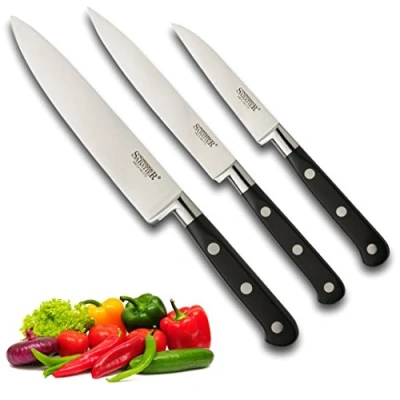Image of Sabatier Professional 3 Piece Paring, All Purpose &amp; 15cm Chef&#039;s Knife Set