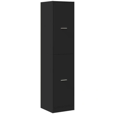 Image of vidaXL Apothecary Cabinet Black 40x41x174.5 cm Engineered Wood