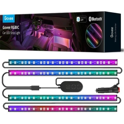 Image of Govee RGBIC Interior Car Lights Eclairage intelligent par bande Transparent Bluetooth