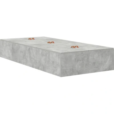 Image of vidaXL Storage Bed Frame Concrete Grey 100x200 cm
