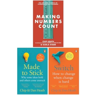 Image of Making Numbers Count [Hardcover], Made to Stick &amp; Switch 3 Books Collection Set