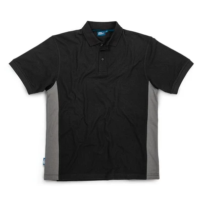Image of Tough Grit 2 Tone Polo Black / Charcoal XS