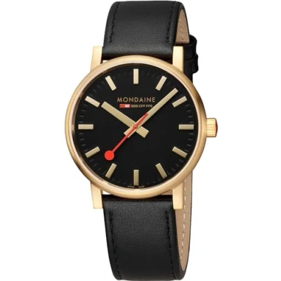 Image of Mondaine Men Analog Quartz Watch with Leather Strap MSE40122LB