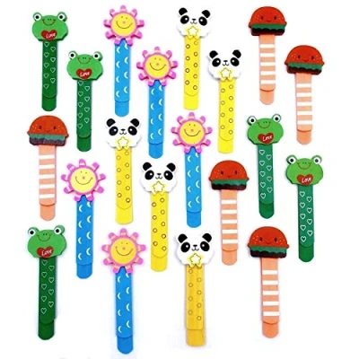 Image of JZK 20x Wood Bookmark Page Clip Wooden Animal Book Marker for Kids Party Favours Gift Children Birthday Bag fillers Class Rewards