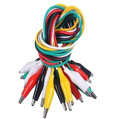 Image of 10 Pcs Crocodile Clips, Small Alligator Clips Electrical Multimeter Test Leads, Mini Jumper Wires