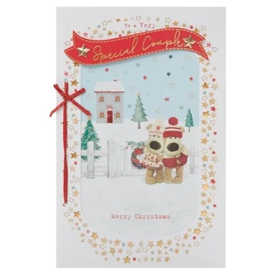 Image of Boofle Embellished To A Special Couple Snuggly Love Cute Christmas Greeting Card