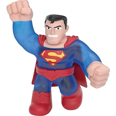 Image of Heroes of Goo Jit Zu, Super Stretchy Action Figure with Unique Filling Licensed DC Edition Superman Red/Blue